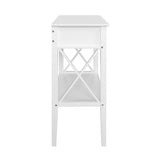 NNEDSZ Console Table Hall Side Entry 2 Drawers Display White Desk Furniture