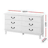 NNEDSZ Chest of Drawers Dresser Table Lowboy Storage Cabinet White KUBI Bedroom