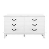 NNEDSZ Chest of Drawers Dresser Table Lowboy Storage Cabinet White KUBI Bedroom