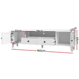 NNEDSZ TV Cabinet Entertainment Unit Stand French Provincial Storage 160cm KUBI