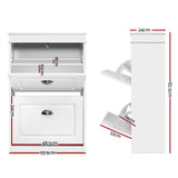 NNEDSZ Shoe Cabinet Shoes Storage Rack White Organiser Shelf Cupboard Drawer 12 Pairs