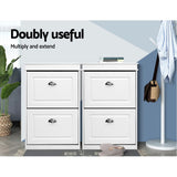 NNEDSZ Shoe Cabinet Shoes Storage Rack White Organiser Shelf Cupboard Drawer 12 Pairs