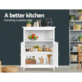 NNEDSZ Buffet Sideboard Cabinet Kitchen Bathroom Storage Cupboard Hallway White Shelf
