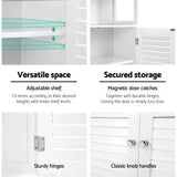 NNEDSZ Buffet Sideboard Cabinet Kitchen Bathroom Storage Cupboard Hallway White Shelf