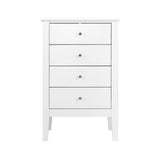NNEDSZ 4 Chest of Drawers Tallboy Storage Cabinet Bedside Table Dresser White