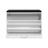 NNEDSZ Shoe Cabinet Bench Shoes Storage Rack Organiser Drawer White 15 Pairs