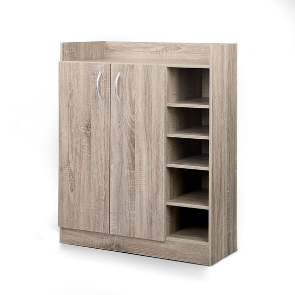 NNEDSZ 2 Doors Shoe Cabinet Storage Cupboard - Wood