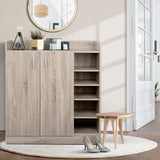 NNEDSZ 2 Doors Shoe Cabinet Storage Cupboard - Wood