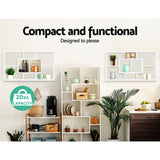 NNEDSZ Floating Wall Shelf DIY Mount Storage Bookshelf Display Rack White