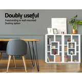 NNEDSZ Floating Wall Shelf DIY Mount Storage Bookshelf Display Rack White