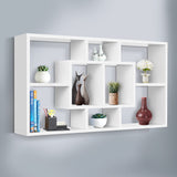 NNEDSZ Floating Wall Shelf DIY Mount Storage Bookshelf Display Rack White