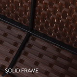 NNEMB 1pc Outdoor Wicker Coffee Table-Brown