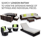 NNEMB 2pc Premium Outdoor Sun Lounge-Black with Light Cushions