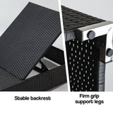 NNEMB Premium Outdoor Sun Lounge Pool Wicker Furniture Bed Black-Light Cushions