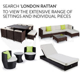 NNEMB 8 Seater Modular Outdoor Lounge Setting w/ Coffee Table-Brown