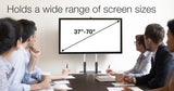 NNEMB Tall Mobile TV Stand for 37-70 Inch Television Screens Adjustable Universal Holds 68kg Black