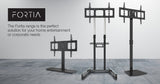 NNEMB TV Stand for 37-55 Inch Television Screens Adjustable Height Universal VESA Holds 50kg Black