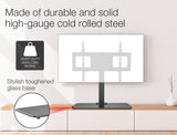 NNEMB TV Stand for 37-55 Inch Television Screens Adjustable Height Universal VESA Holds 50kg Black