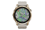 NNEKG fēnix® 7S Sapphire Solar Cream Gold Titanium with Light Sand Band Multisport GPS Watch