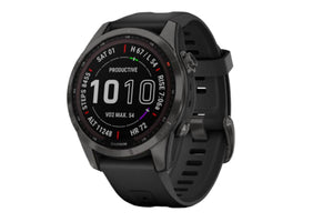 NNEKG fēnix® 7S Sapphire Solar Carbon Gray DLC Titanium with Black Band Multisport GPS Watch