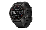 NNEKG fēnix® 7S Sapphire Solar Carbon Gray DLC Titanium with Black Band Multisport GPS Watch