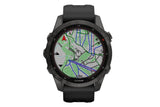 NNEKG fēnix® 7S Sapphire Solar Carbon Gray DLC Titanium with Black Band Multisport GPS Watch