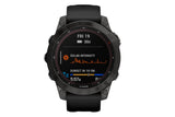 NNEKG fēnix® 7 Sapphire Solar Carbon Gray DLC Titanium with Black Band Multisport GPS Watch