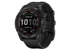 NNEKG fēnix® 7 Sapphire Solar Black DLC Titanium with Black Band Multisport GPS Watch