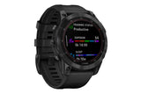 NNEKG fēnix® 7 Sapphire Solar Black DLC Titanium with Black Band Multisport GPS Watch