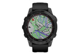 NNEKG fēnix® 7 Sapphire Solar Black DLC Titanium with Black Band Multisport GPS Watch