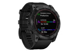 NNEKG fēnix® 7X Sapphire Solar Black DLC Titanium with Black Band Multisport GPS Watch