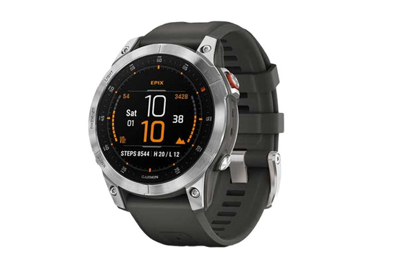 NNEKG epix (Gen 2) Silver with Graphite Band Premium Active Smart Watch
