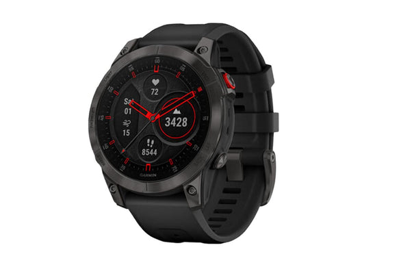 NNEKG epix (Gen 2) Carbon Grey DLC Titanium with Black Band Premium Active Smart Watch