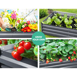 NNEDSZ Fingers 150 x 90cm Galvanised Steel Garden Bed - Aliminium Grey