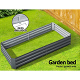 NNEDSZ Greenfingers 180x90x30CM Galvanised Raised Garden Bed Steel Instant Planter