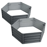 NNEDSZ Garden Bed 2PCS 130X130X46CM Galvanised Steel Raised Planter