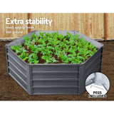 NNEDSZ Garden Bed 2PCS 130X130X46CM Galvanised Steel Raised Planter