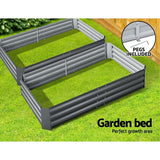 NNEDSZ Greenfingers Garden Bed 2PCS 150X90X30CM Galvanised Steel Raised Planter