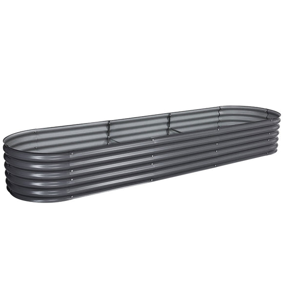 NNEDSZ 320X80X42CM Galvanised Raised Garden Bed Steel Instant Planter