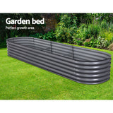 NNEDSZ 320X80X42CM Galvanised Raised Garden Bed Steel Instant Planter