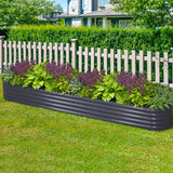 NNEDSZ 320X80X42CM Galvanised Raised Garden Bed Steel Instant Planter