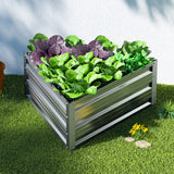 NNEDSZ Garden Bed Galvanised Steel Raised Planter Vegetable 86x86x30cm