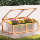 NNEDSZ Garden Bed Raised Wooden Planter Box Vegetables 110x58x41.5cm