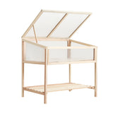 NNEDSZ Garden Bed Raised Wooden Planter Box Vegetables 79.5x58x82cm