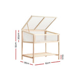 NNEDSZ Garden Bed Raised Wooden Planter Box Vegetables 79.5x58x82cm