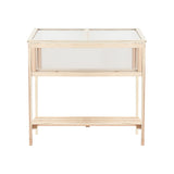 NNEDSZ Garden Bed Raised Wooden Planter Box Vegetables 79.5x58x82cm