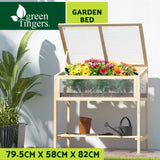 NNEDSZ Garden Bed Raised Wooden Planter Box Vegetables 79.5x58x82cm