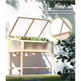 NNEDSZ Garden Bed Raised Wooden Planter Box Vegetables 79.5x58x82cm