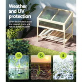 NNEDSZ Garden Bed Raised Wooden Planter Box Vegetables 79.5x58x82cm