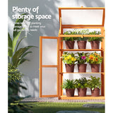 NNEDSZ Garden Bed Raised Wooden Planter Box Vegetables 60x46x100cm